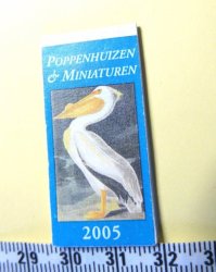 Miniature Dollhouse 1 12" Scale - Wall Calendar Dated 2006 With Bird Pictures On Each Page