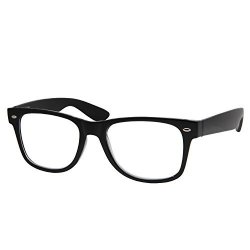 High Magnification Power Readers Wayfarer Reading Glasses 4.00-6.00 BLACK 4.00