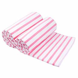 Jml Microfiber Beach Towels Bath Towel 2 Pack 30" X 60" Cabana Stripe Absorbent And Quick Dry Beach Towel Set For Adults Travel Summer