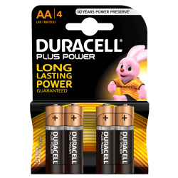 Duracell Plus Aa Blister Pack 4