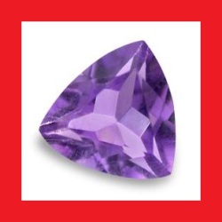 Amethyst - Best Purple Trilliant Cut - 0.735cts