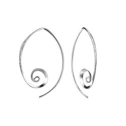 Gorgeous Geometric Hoop Earrings In Sterling Silver