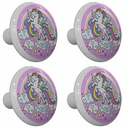 Set Of 4 Magical Rainbow Unicorn Drawer Knobs