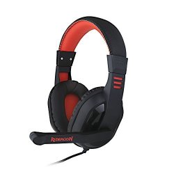Redragon H101 Gaming Headset With Microphone For PC Wired Over Ear PC Gaming Headphones With MIC Built-in Noise Reduction Works With PC Laptop Tablet