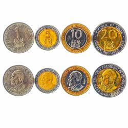 Set Of 4 Coins From Kenya: 1 5 10 20 Shillings. 2005-2010