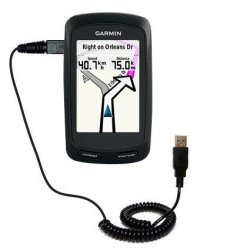 Unique Gomadic Coiled USB Charge And Data Sync Cable For The Garmin Edge 800 Charging And Hotsync Functions With One Cable. Built With Tipexchange