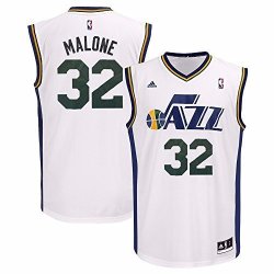 Karl Malone Utah Jazz Nba Adidas Men's White Replica Jersey XL