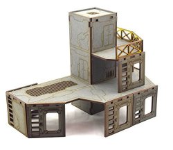 Industry Of War - Elevator Tower Multi-level Battlefield Terrain - Necromunda Sci-fi 40K Warhammer