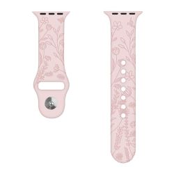 Floral Debossed Silicone Strap For Apple Watch 9 45MM & Apple Watch Ultra