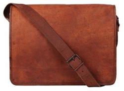 Rustic Town 15 Inch Vintage Crossbody Genuine Leather Laptop Messenger Bag