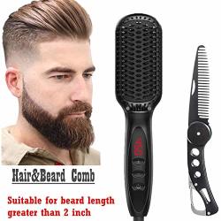 Feisike Beard Straightener For Men Beard Straightening Heat Brush Comb Ionic Electric Multifunctional Professional Hair Style Men Beard For Home & Travel 100V-240V