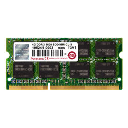 Transcend 4GB DDR3L-1600 Low Voltage So-dimm For Apple Mac TS4GJMA384H