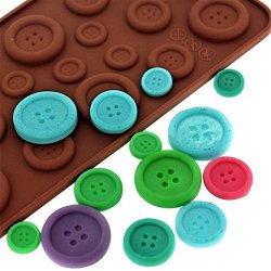 Artlalic Button Shape Chocolate Moulds Cake Cookie Mold Silicone Chocolate Mold Diy