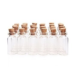 2ML 16X35MM Tiny Empty Clear Cork Glass Bottles Vials With Corks Miniature Glass Bottle Small Glass MINI Bottles With Cork Top For Diy Arts