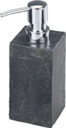 Wenko - Soap Dispenser - Slate Rock Range - Polyresin - Anthracite