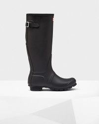 Hunter - Original Back Adjustable Rain Boots - Black