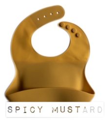 Silicone Bucket Bib - Spicy Mustard