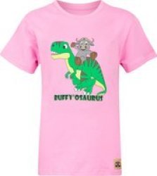 Sniper Africa Buffy O& 39 Saurus Kids Pink T-Shirt