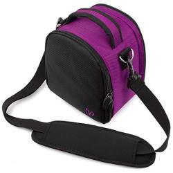 Vangoddy Laurel Carrying Bag For Sony Cyber-shot DSC-RX100 II DSC-RX1R DSC-RX1 Digital Cameras Purple