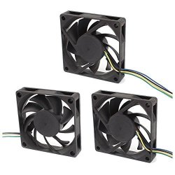 Toogoo R 3PCS DC12V 0.23A 4P 70MMX15MM Cooling Fan For Computer Case Cpu Cooler Radiator