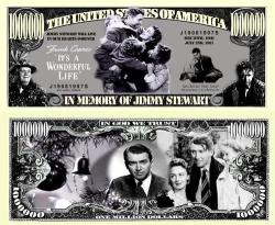 It's A Wonderful Life Jimmy Stewart Novelty Million Dollar Bill