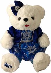 Mae Maes Marketing 2019 Valentines Day Snowflake Teddy Bear & Skittle Candy Cane Gift Bundle Dark Blue White Girl