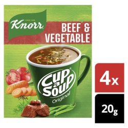 Knorr Cup-a-soup Beef & Vegetable Instant Soup 4 X 20G