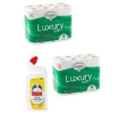 - Luxury Soft Toilet Paper 2 Ply - 48 Rolls + Duck 1 X 500ML Toilet Cleaner Citrus