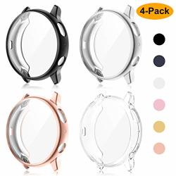 EZCO 4-PACK Screen Protector Case Compatible With Samsung Galaxy Watch Active 2 40MM 44MM Full Coverage Plated Soft Tpu Case Screen Protective Cover