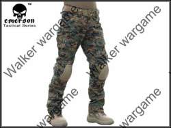 Tactical Battle Pants Build In Knee Pads - Us Marine Digital Woodland Size 34
