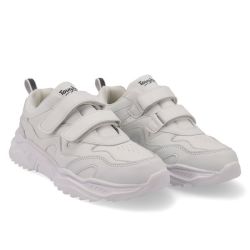 Toughees Sneakers Thato Kids White Hook And Loop School Shoes