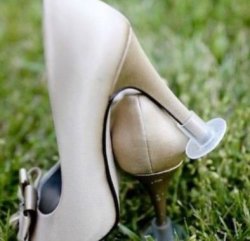 1 Pair Clear Shoe Heel Protector - Prevents High Heel Shoes From Sinking Into Grass Or Paving