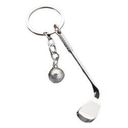 MINI Golf Keychain Key Ring Clubs & White Ball