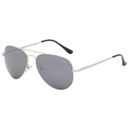 Aviator Unisex Sunglasses 125 - Silver Metal