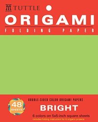 Origami Folding Paper Bright 5" 48 Sheets Origami Paper Packs