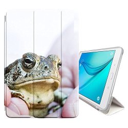 Stplus Cute Old Frog Smart Cover With Back Case + Auto Sleep wake Function + Stand For Samsung Galaxy Tab S2 - 9.7" T810 T811 T813 T815 T819 Series