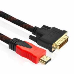 HDMI To Dvi Weaving Cable Haokiang 5FEET 5M Bi-directional HDMI Male To Dvi 24+1 Male With Magnetic Ring 1080P High Speed Converter Adapter Cable Support