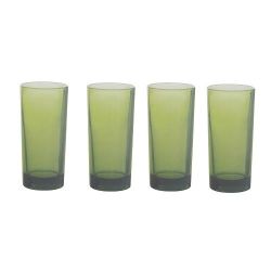 280ML Green Hiball Glasses Set Of 4