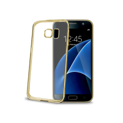 Celly Laser Cover for Samsung Galaxy S7 in Gold