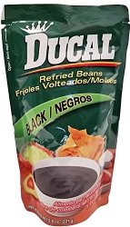 Ducal Refried Black Beans 8 Oz - Frijoles Negros Refritos Pack Of 6
