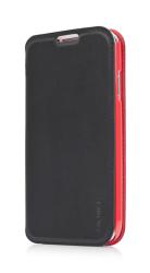 Capdase Folder Case Sider Fiber For Samsung Galaxy S4 - Black & Red