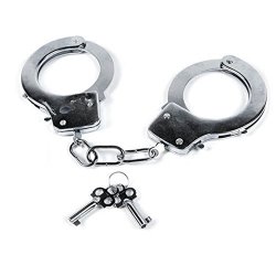 Metermall Kids Toy Metal Handcuffs With Keys Kids Police Swat Role Play Game Toy Party Costume Accessory