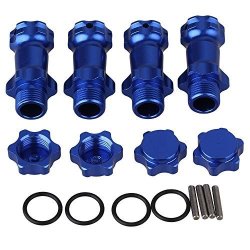 Bqlzr Dark Blue Aluminum Alloy N10167 15MM Dia Hex Drive Adapter 1.46" Length For Rc 1:8 Model Car Upgrade Parts Fittings Pack Of 4