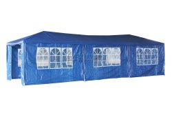 Hazlo 3 X 9M Gazebo Folding Tent Marquee W Side Walls For Functions Weddings Events Picnics - Blue