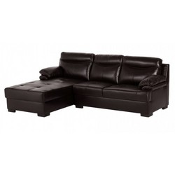 William 3 Seater Leather Sofa With Chaise
