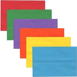 Jam Paper 4BAR A1 Invatation Envelopes - 3 5 8" X 5 1 8" - Assorted Bright Colors - 150 PACK