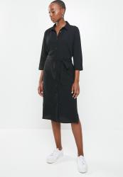 Nova Lux 3 4 Sleeve Dress - Black