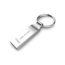 USB Flash Drive 256GB Tankeo PC Memory Stick Thumb Waterproof Backup Drive With Keychain-silver