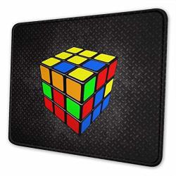 Washable Mouse Pad - Cube Rubik Non-slip Gaming Mousepad - 7.9 X 9.5 In X 0.12" 3MM Thick - Rectangle Rubber Mouse Mat For Computer laptop