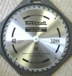 Tork Craft Blade Contractor 250 X 40t 16mm Circular Saw Tct